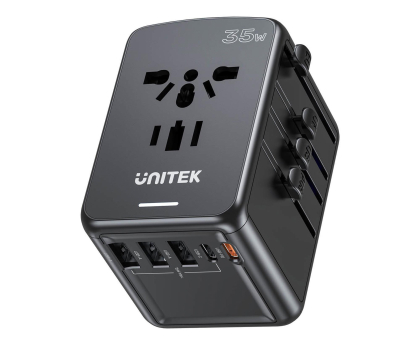 Ładowarka i akumulator UNITEK Ładowarka podróżna EU/US/UK/AUS PD 35 W P1121ABK01